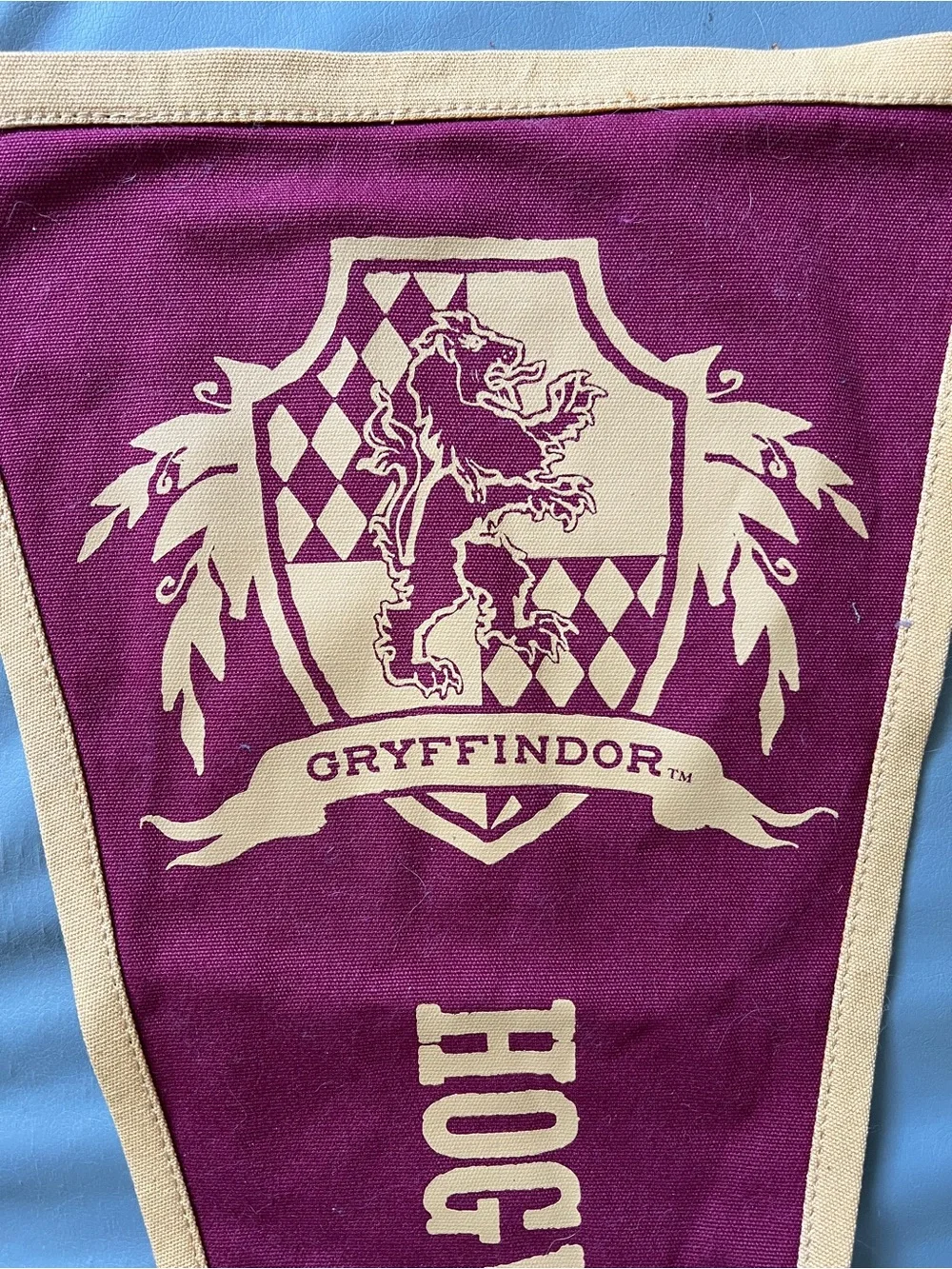 Pottery Barn Gryffindor Burgundy and Gold Hogwarts Pennant